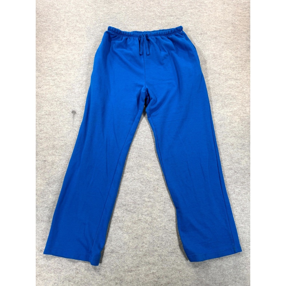 Collections Etc Sweatpants Mens Medium Blue Cotton Blend Casual Drawstring Waist